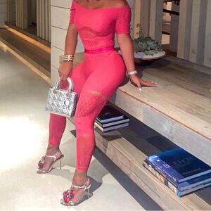 Wolford Pink Bodysuit &Leggings set